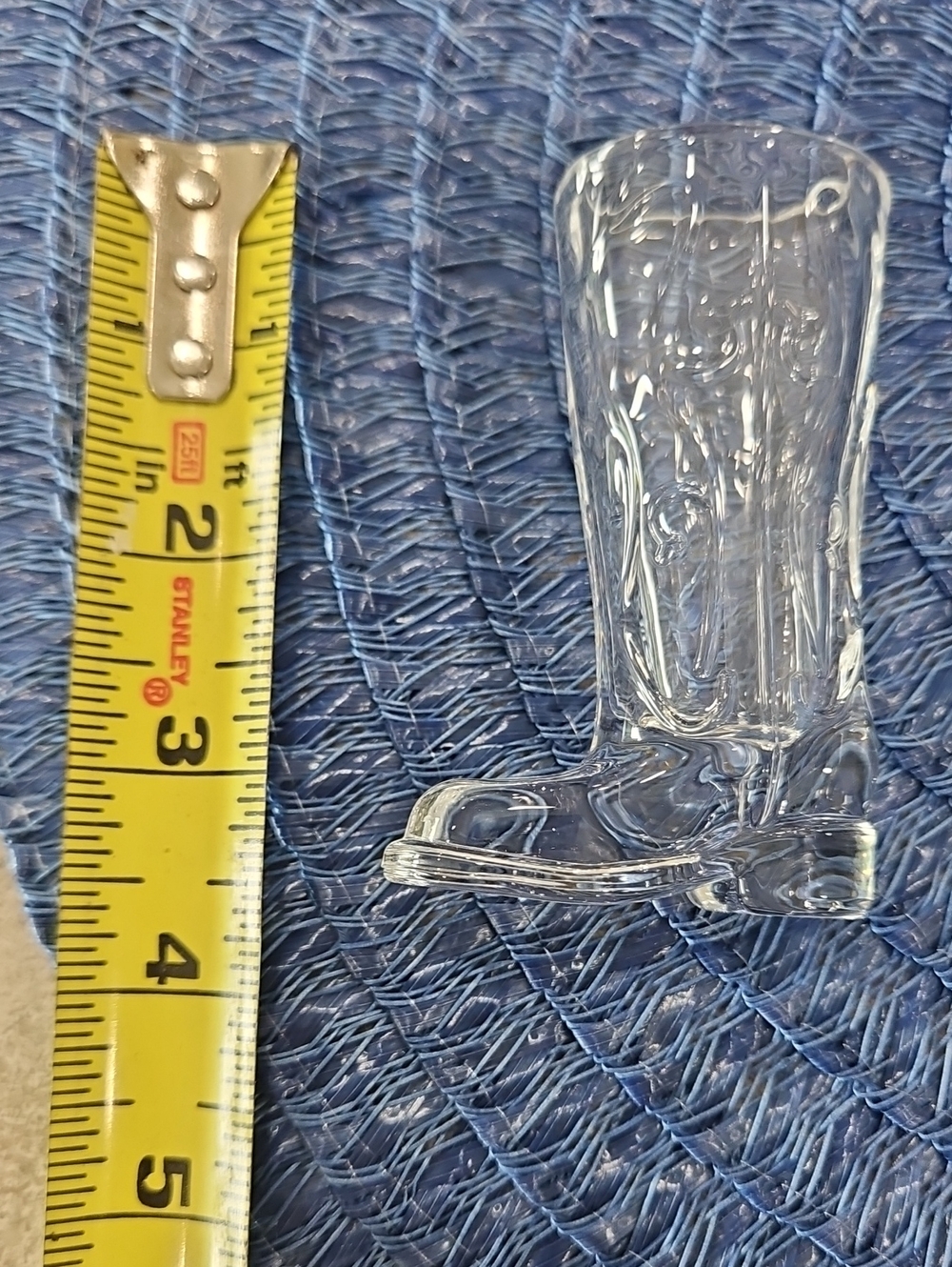 Clear Textured Glass Boot Toothpick Holder - Picture 5 of 6